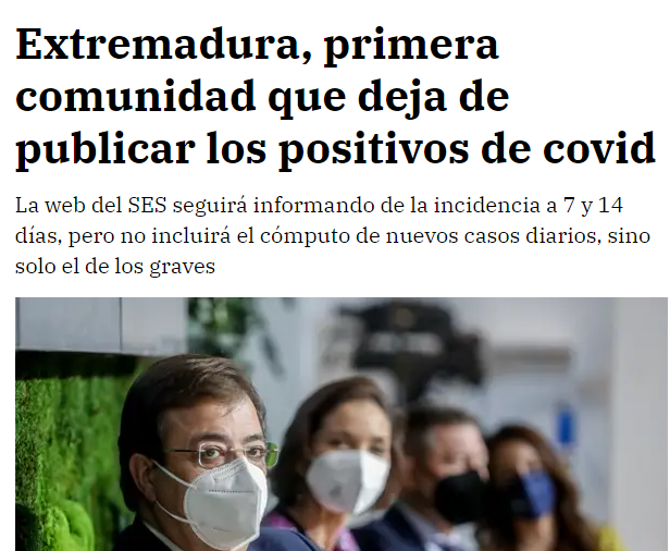 Y así se acaba con la pandemia, que molesta de cara a las elecciones...barriendo los casos debajo de la alfombra, con una "red centinela" que en la gripe no ha servido mas que para tener curvas para compararlas el año siguiente.
Con la connivencia de muchos...
Una pena.