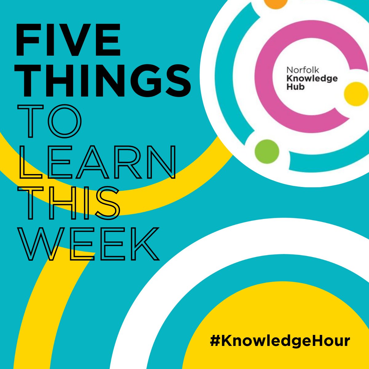 Five things to learn this week from...<a href="/bigfork/">BigFork</a> - The digital people. 
Spend your #KnowledgeHour this week on all things digital.

ow.ly/Mgp350HCsKp

#KnowledgeHour #VoiceOfNorfolk #digital #website