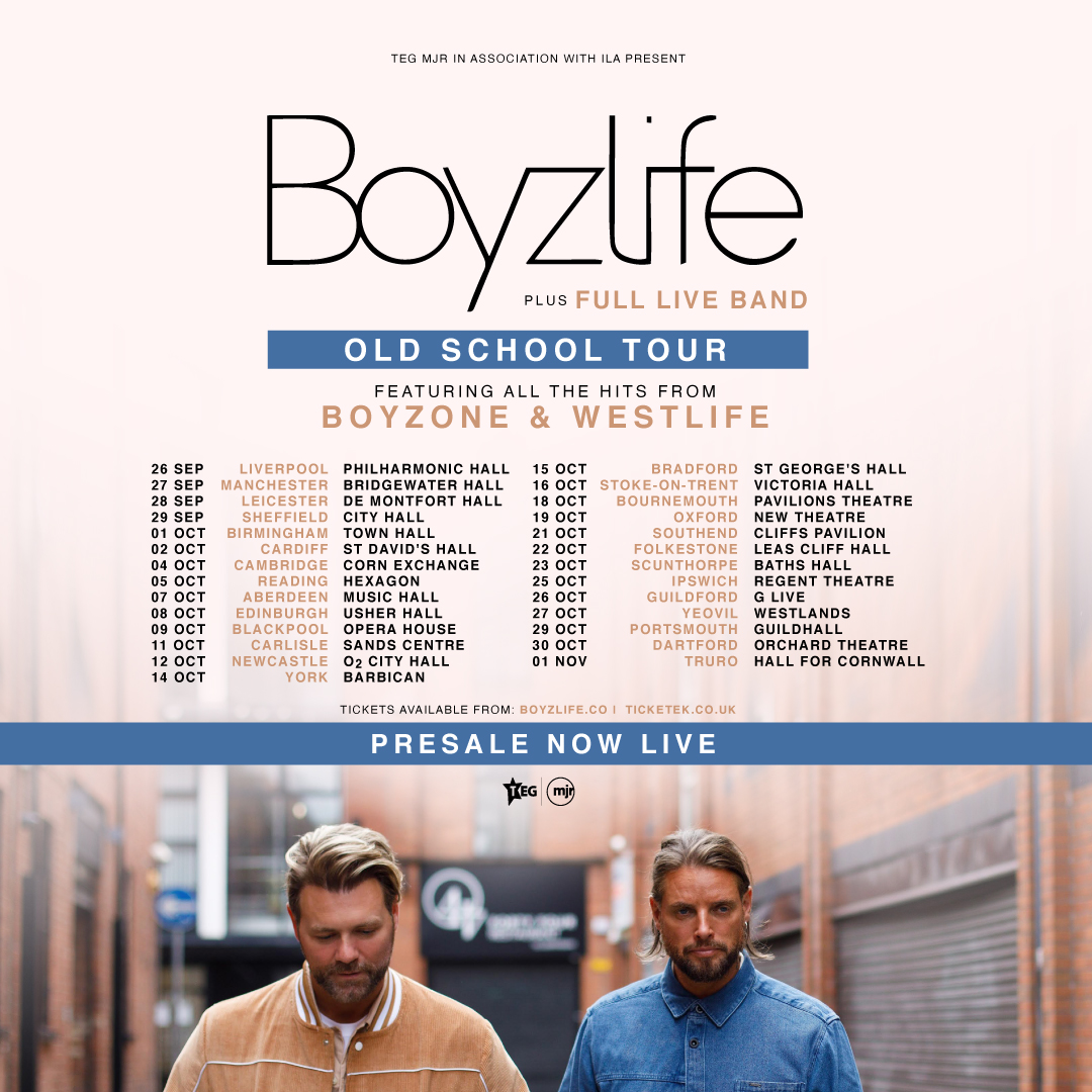 boyzlifeOFCL's tweet image. Presale tickets for the Old School tour are now live! Sign up to book yours before everyone else: bit.ly/BoyzlifePreReg

General sale tickets live this Friday 10am!