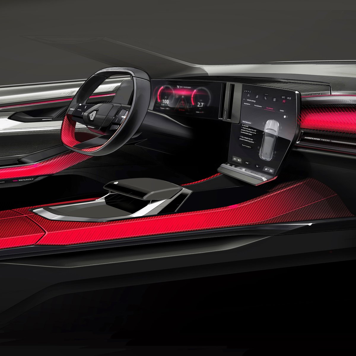 renaultgroup's tweet image. High tech. Dynamism. Space. Safety. This is how Renault designed the interior of the All-new SUV Renault #Austral. Full reveal coming soon... #TechControl #TakeControl
Learn more: bit.ly/3FYNCZ3