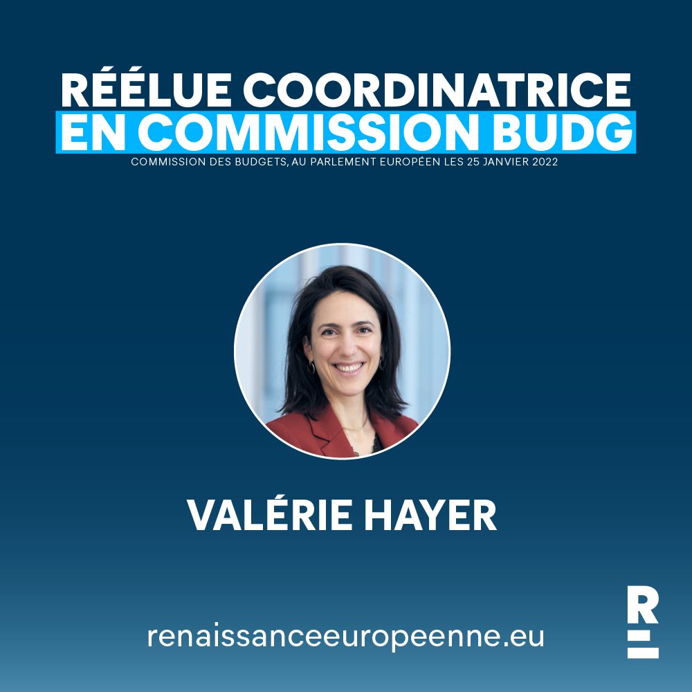 Félicitations à <a href="/ValerieHayer/">Valérie Hayer</a>, réélue Coordinatrice <a href="/RenewEurope/">Renew Europe</a> en Commission <a href="/EP_Budgets/">BUDG Committee Press</a> ! 

<a href="/olivierdussopt/">Olivier Dussopt</a>