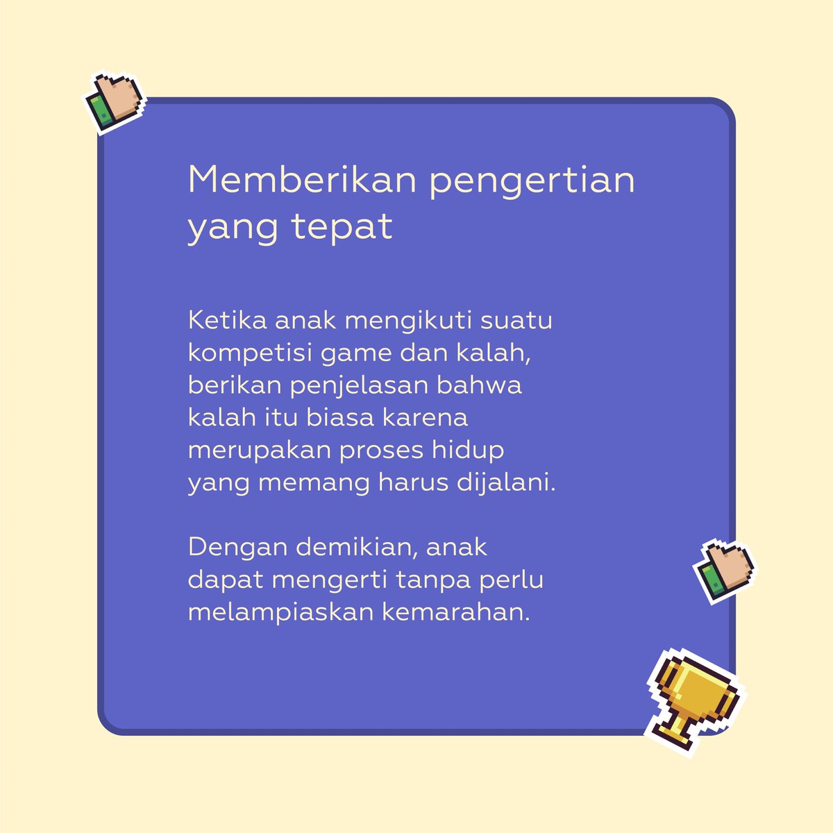 Pernah melihat anak marah karena bermain game? Yuk, simak tipsnya di postingan IGRS!

#IGRS #IndonesiaGameRatingSystem #MainGameSERU