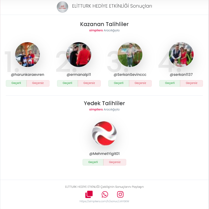 Kazanan arkadaşları tebrik ediyorum. Dm den bilgilerinizi bekliyorum. Bu etkinlikler ara ara devam edecek 🔥🔥