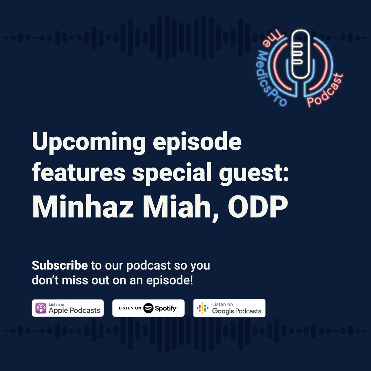 Next week we have our first guest of 2022. Keep it in your diaries: Wednesday 2nd Feb, the episode is out!

#podcast #themedicspropodcast #choosemedicspro