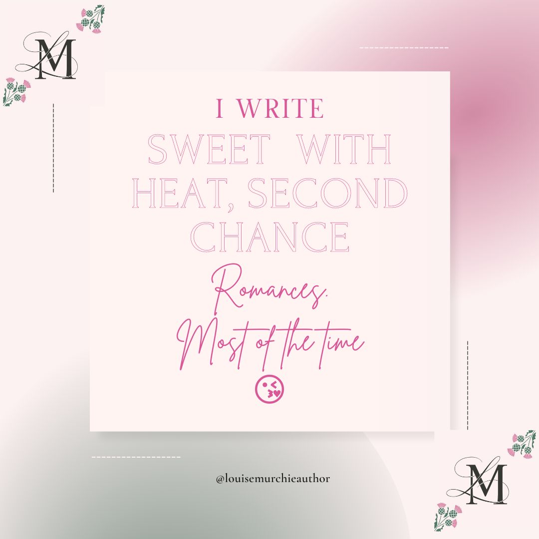 murchie_louise's tweet photo. Just leaving a quick reminder of what genre &amp; trope I usually write! Check out the website (link in bio) for everything else!

#louisemurchieauthor #sweetwithheat #sweetwithheatromance #secondchanceromances #maturemaincharacters #writingcommunity #romancecommunity https://t.co/BvzKgVcdsj