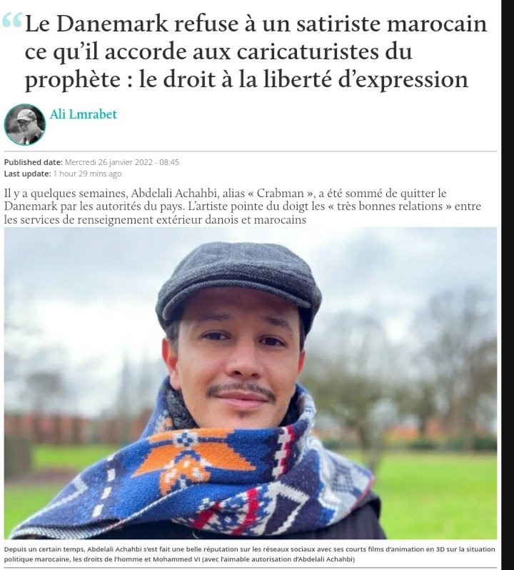 AbdelaliAchahbi's tweet photo. مقال الصحفي علي المرابط حول قضيتي يفضح تواطئ الأجهزة الأمنية الدنماركية و المغربية 
رابط ⬇️
@Alilmrabet
@Mamfakinch
@aboubakrj
https://t.co/RV39qo6gny https://t.co/rJhkkKh47L