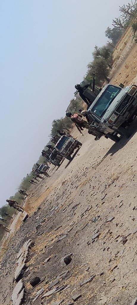 HQNigerianArmy's tweet photo. BREAKING: Gallant Troops of 401 Special Forces Brigade in conjunction with 19 Brigade Baga while on offensive clearance operations between Cross Kauwa &amp; Gudumbali in Borno State yesterday 25 Jan 2022 neutralised terrorists &amp; destroyed the purported ISWAP Caliphate. Details Later https://t.co/wKTzywseUW