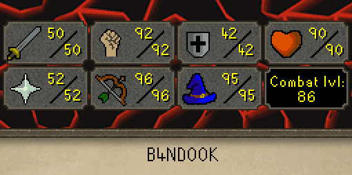 ZukWatch's tweet photo. B4NDOOK completed the Inferno!
Combat level 86.
This is currently in the top 1% of lowest level Infernal capes!
https://t.co/bfxEHQl8Ne
#osrs #oldschoolrunescape #inferno https://t.co/nH7qkPvbgW