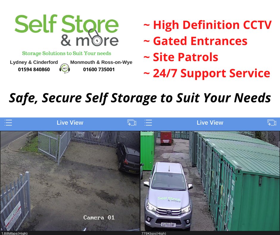 Safe, secure self storage to suit your needs 🔒
selfstoreandmore.co.uk

#monmouth #rossonwye #cinderford #lydney #storage #selfstorage #securestorage
