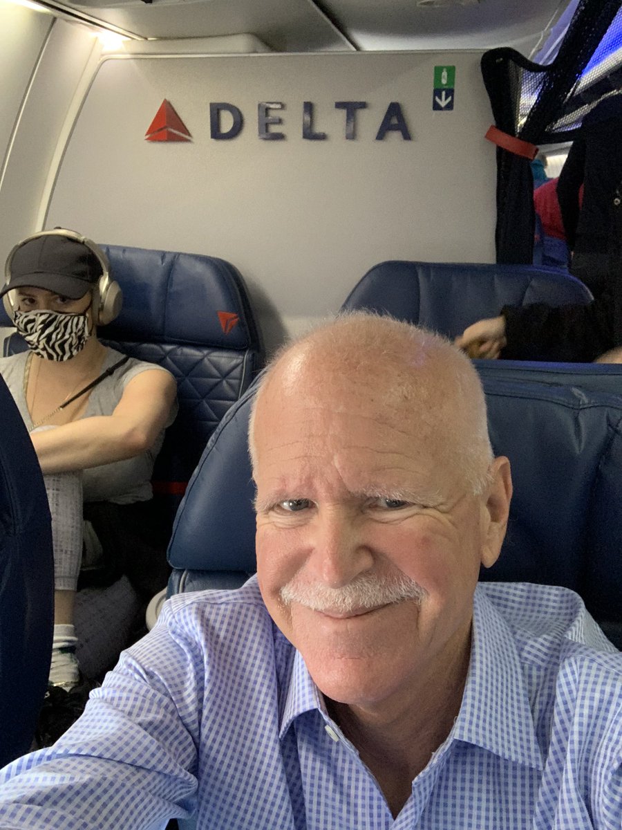 #wingingit #lasttrip2021 <a href="/Delta/">Delta</a> #thewomanbehindme is like what??! #morethanamillion and counting #nextstopcalifornia <a href="/GCSAA/">GCSAA</a>
