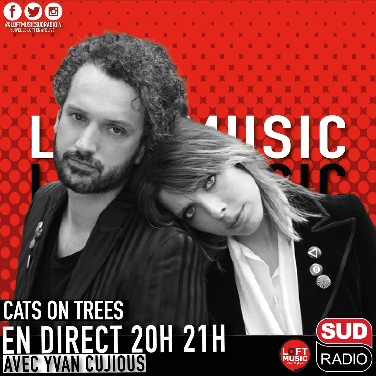 LoftMusicSR's tweet photo. 🔴 RDV en DIRECT dès 20H dans le LOFT d @yvan_cujious sur @sudradioofficiel et en FB LIVE avec 

👉 @Catsontrees 
👉 @PaulPersonneFan 
👉 @manulanvin 

🗣 Posez vos questions en commentant cette publication ! https://t.co/ZFPRt4S0Ql