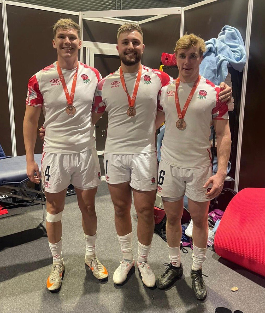OldCranleighans's tweet photo. Many congratulations to Hayden Hyde (East 2019), Will Trenholm (East 2020) and Jamie Barden (Cubitt 2018) on being part of the England Sevens side who took bronze in the HSBC World Rugby Sevens in Malaga at the weekend https://t.co/qKpWLmcQb5