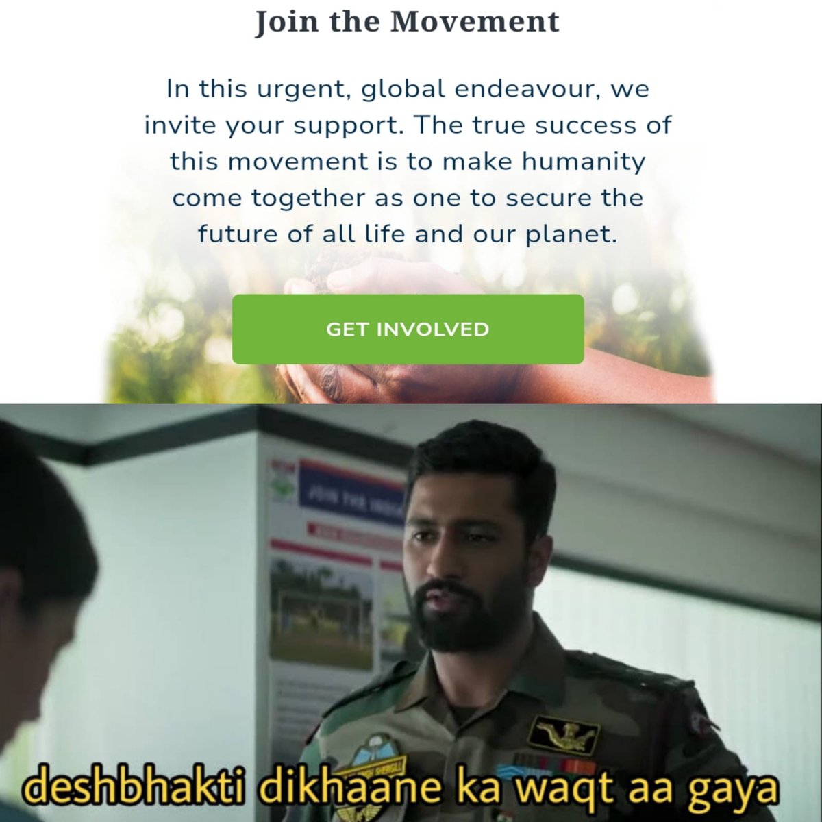 deepanshiii04's tweet photo. Desh Bhakti Dekhne Ka waqt aa gaya🤝🇮🇳
Let's Pledge to #ProtectOurSoil for leaving a #sustainable world for our coming generations and all creatures.
#SaveSoil as our #GenerationalResponsibility.
Come & Join : https://t.co/4zqOtq1TB1 https://t.co/pkRk8jGxJA
