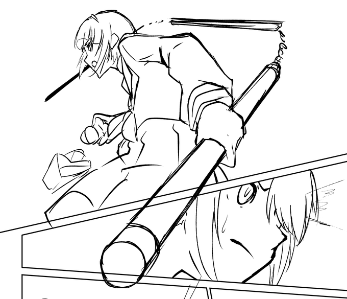 wip 三節棍を使う千夜ちゃん 