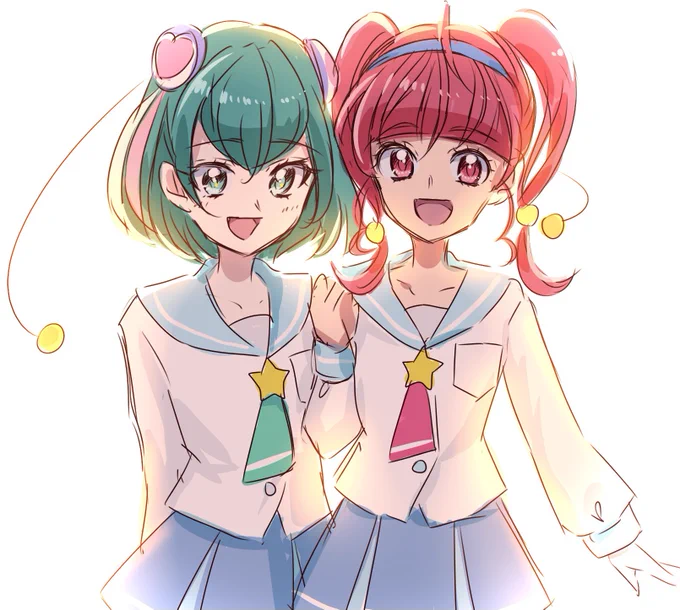 特別に強い絆で結ばれたペアって良い👭
 #女の子二人のイラストを貼る見た人もやる 
