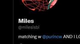meme4KING's tweet photo. @milesisbi this Mf thinks miles morales is bi🤡 https://t.co/Tjtl80Rh81