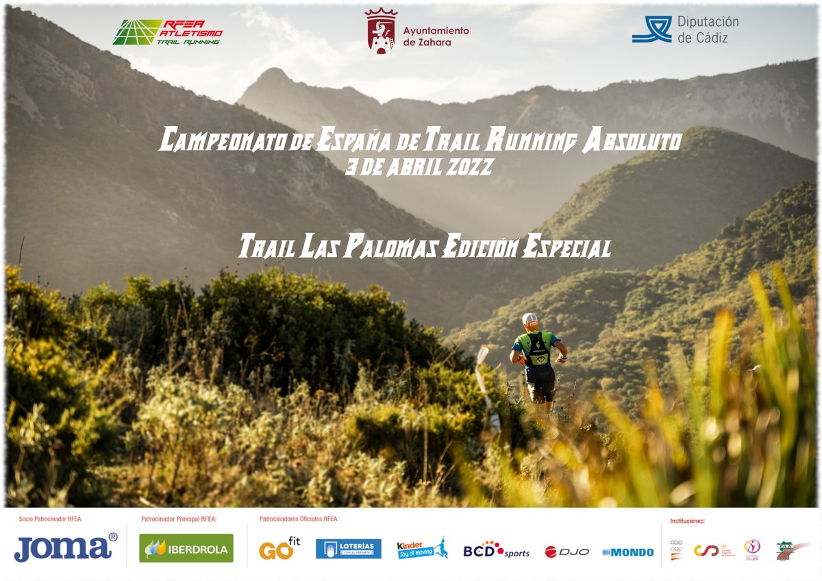 Un Campeonato de España en Zahara.

🤩 ¿Hace falta decir algo más? 🤩

Va a ser... ESPECTACULAR #CEtrailRunning
