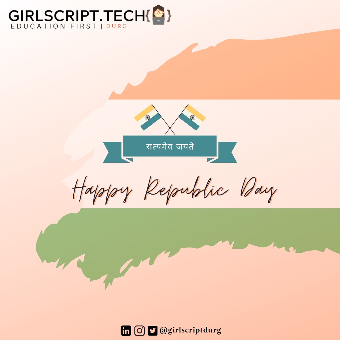 girlscriptdurg's tweet photo. Happy Republic Day everyone 🎊🎉 https://t.co/59hUZoMZYd