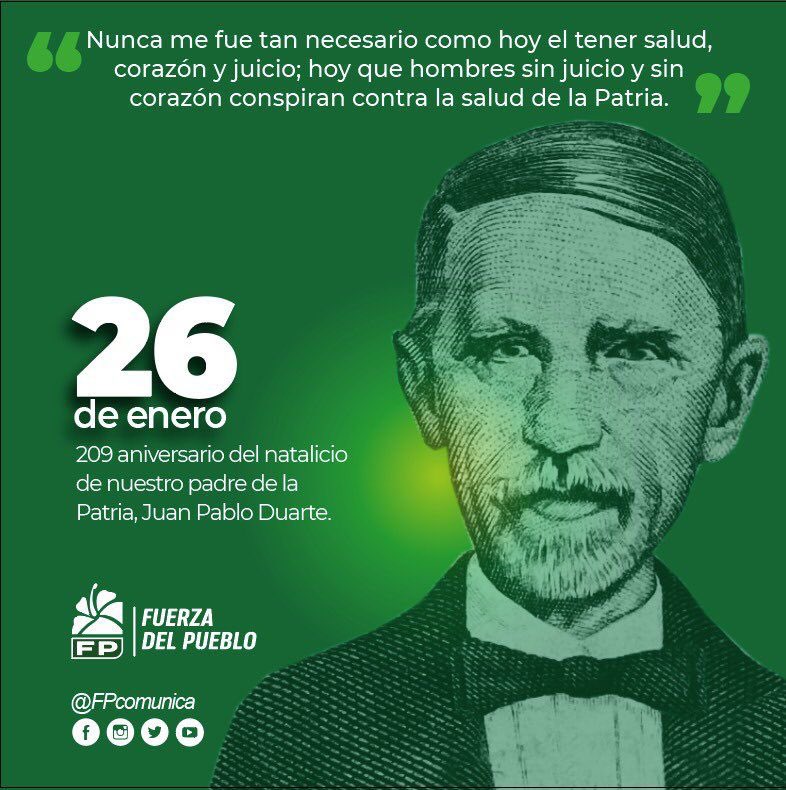 SecretariadeUl1's tweet photo. La Secretaria del Dominicano en el Exterior de Fuerza del Pueblo hoy Conmemoramos junto a nuestro pueblo, con mucho orgullo, el 209 aniversario del natalicio de Juan Pablo Duarte.

¡Viva República Dominicana!

#FuerzaDelPueblo #NatalicioDeJuanPabloDuarte @LeonelFernandez #JCR https://t.co/Ec5IX1o8g4