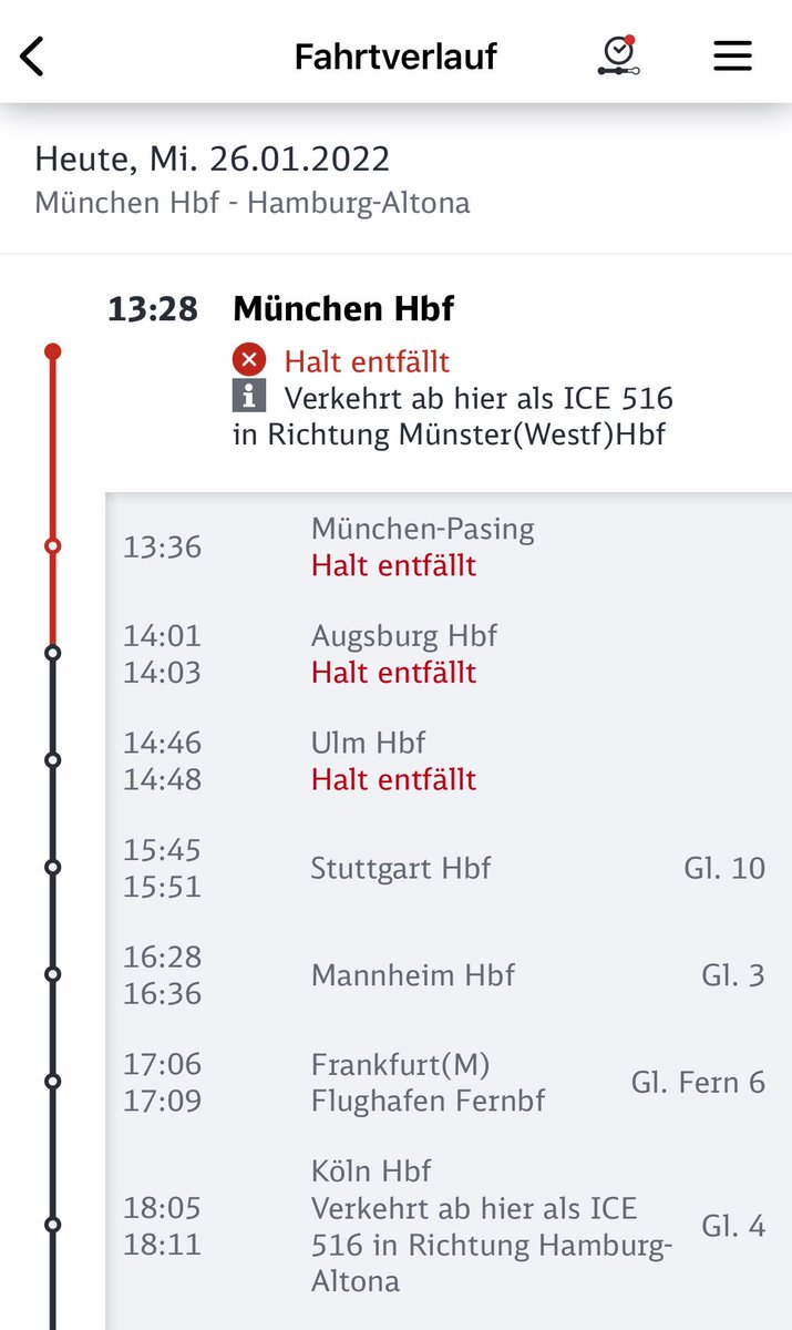 Hallo <a href="/DB_Bahn/">Deutsche Bahn Personenverkehr</a> -Team, wie kann es sein, dass ein ICE ersatzlos ausfällt - wegen „Verspätung aus vorheriger Fahrt“??