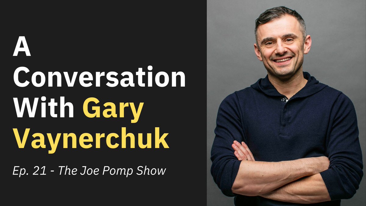 JoePompliano's tweet photo. People are loving the @garyvee episode, and it's on pace to be one of my most popular podcasts yet.

It's 30 minutes of alpha, with Gary talking about how he evaluates NFT projects, his biggest investment wins &amp; losses, what motivates him &amp; more.

Listen: https://t.co/mOHbTrVpDz https://t.co/kyuo3vJIiU