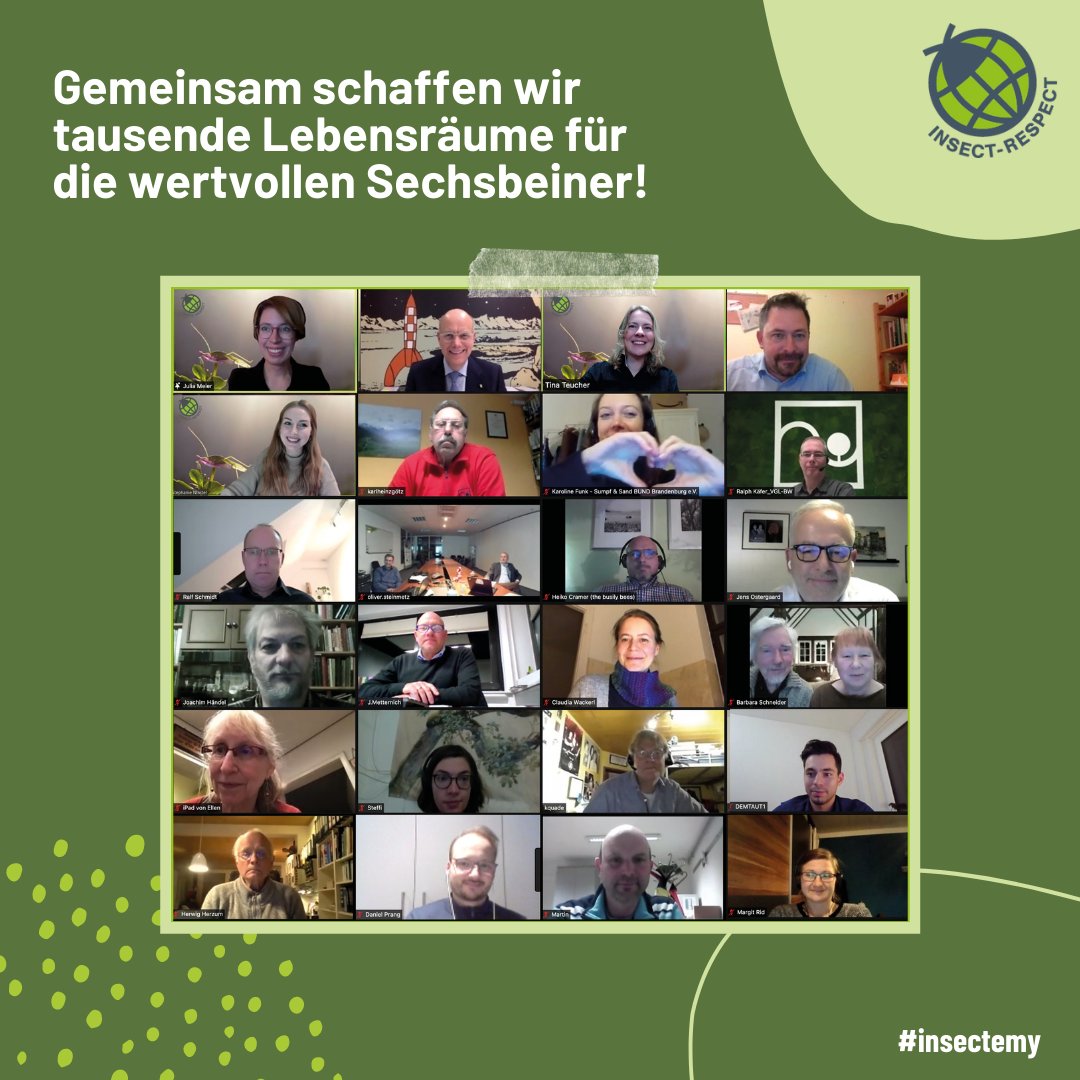 InsectRespect's tweet photo. Vor einer Woche: Unsere Veranstaltung zur #Insectemy. Danke an die engagierten &amp; interessierten Teilnehmenden. Gemeinsam können wir tausende #Lebensräume für die wichtigen #Sechsbeiner schaffen. Infos zur Akademie &amp; das Video zum Nachschauen unter https://t.co/3h0Jj5bHtv https://t.co/k1VQeW6tN7