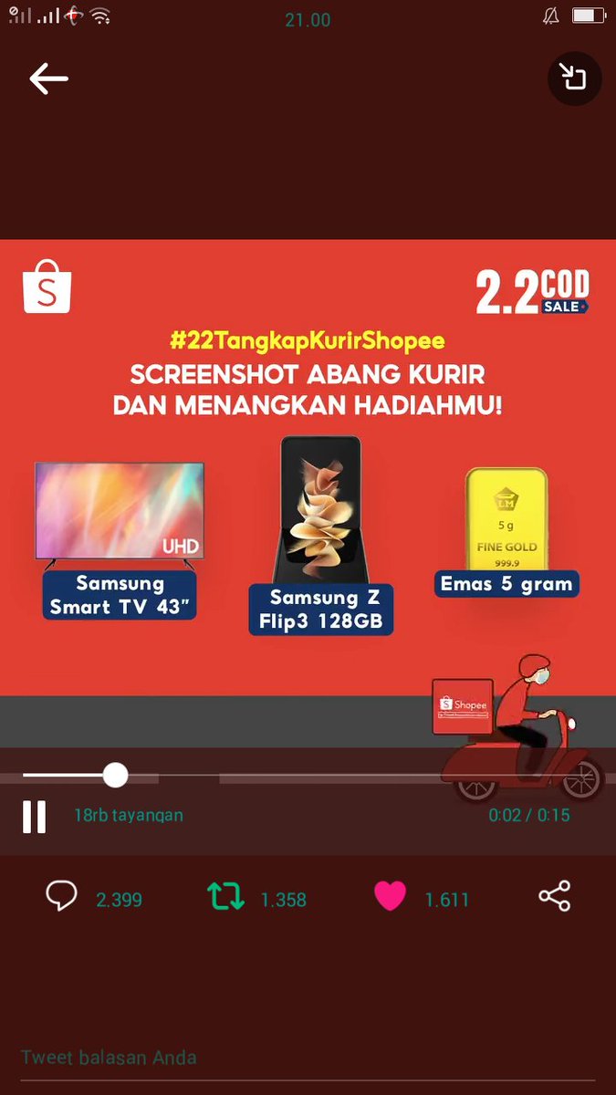 icha_syaiful's tweet photo. bismillah @ShopeeID 
#22TangkapKurirShopee
#ShopeeKasihEmas5G https://t.co/RaBXGwDSbi