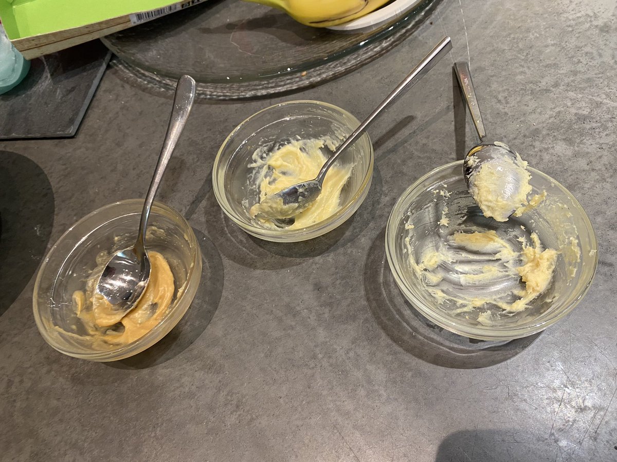 Taste testing almond praline ganache!
Ltr: coffee, lemon, ginger.