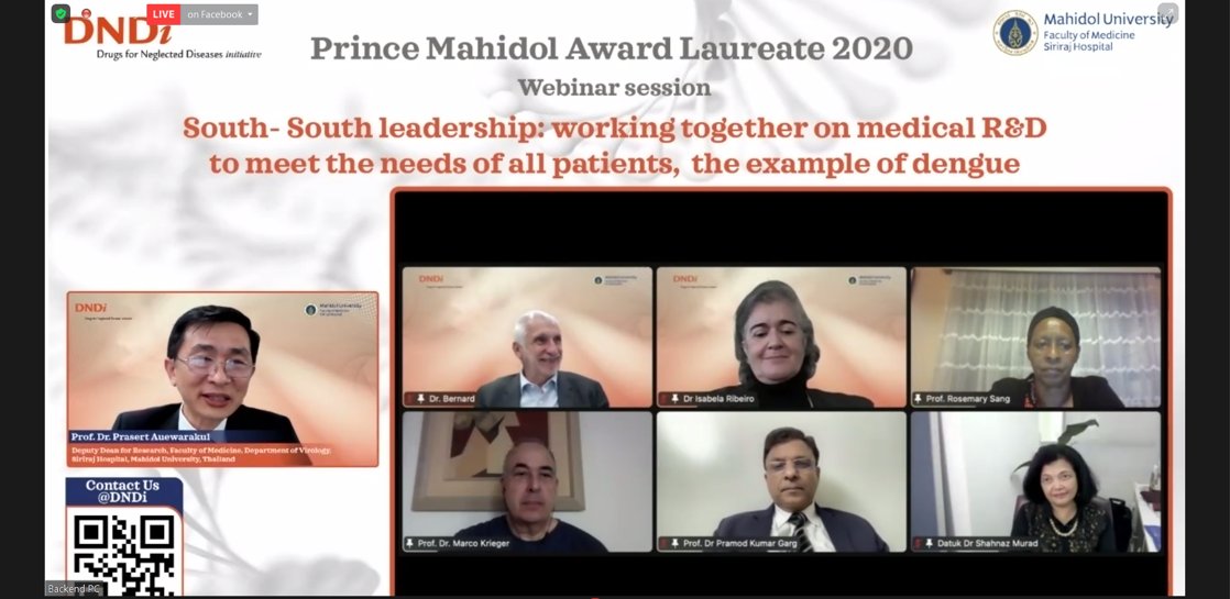 DNDi's tweet photo. Thank you to all the panelists from Thailand, India, Malaysia, Kenya, and Brazil for sharing how #dengue is affecting your region and presenting your R&D programmes! It’s critical that dengue endemic-countries take the lead in effort to tackle this disease. #VisionforGlobalHealth https://t.co/OiCbTk4tcW