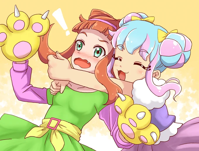 便乗!  #女の子二人のイラストを貼る見た人もやる 