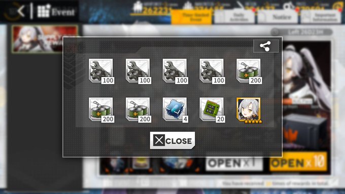 Well that didn't take long, first crate open. #GirlsFrontline Aug Para confirmed. https://t.co/fW9Tv<a href="/tag/girlsfrontline"class="tags"><span>#girlsfrontline</span></a>