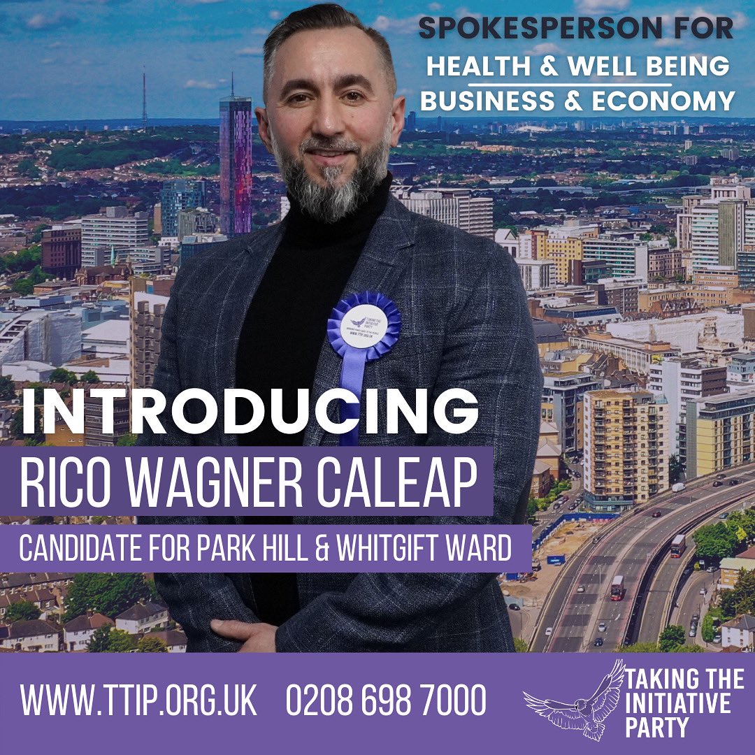 Introducing our local government councillor candidates.
Rico is a strong advocate for health and well being, he is a local business man who lives and works in Croydon and along with his partner created the brand <a href="/Live120U/">Live120_uk</a> to promote a healthier life style to all ages.