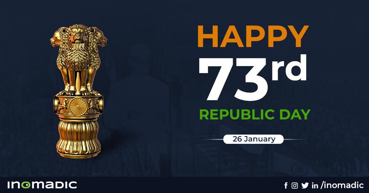 i_nomadic's tweet photo. INomadic wishes everyone a very Happy Republic Day! 🌻
#RepublicDay2022 #73rdRepublicDay #emblem #FlagHoisting #IndianFlag #twitterclarets https://t.co/Z8rajNNiIC