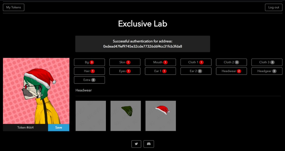 🚨🚨🚨HUGE ANNOUNCEMENT 🚨🚨🚨
We have opened the beta test of Exclusive Lab for all holders. Please connect your wallet to 90sarchives.com/exclusivelab. 
 
Moreover, we have airdropped Santa Hats to DeadBod #301-905. Santa hats will not be able to obtain anymore in the future.