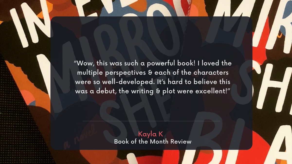 ineverymirror's tweet photo. Thank you #KaylaK for your review, as seen on @bookofthemonth
π§‘β€οΈπ€ππΎ
Pick up your copy today at: https://t.co/eOTI8hvRwl
#InEveryMirrorShesBlack #Fiction #BookTwitter #BookTwt #Debut #OwnVoices #Sweden #BlackWomen https://t.co/1paZce62ul