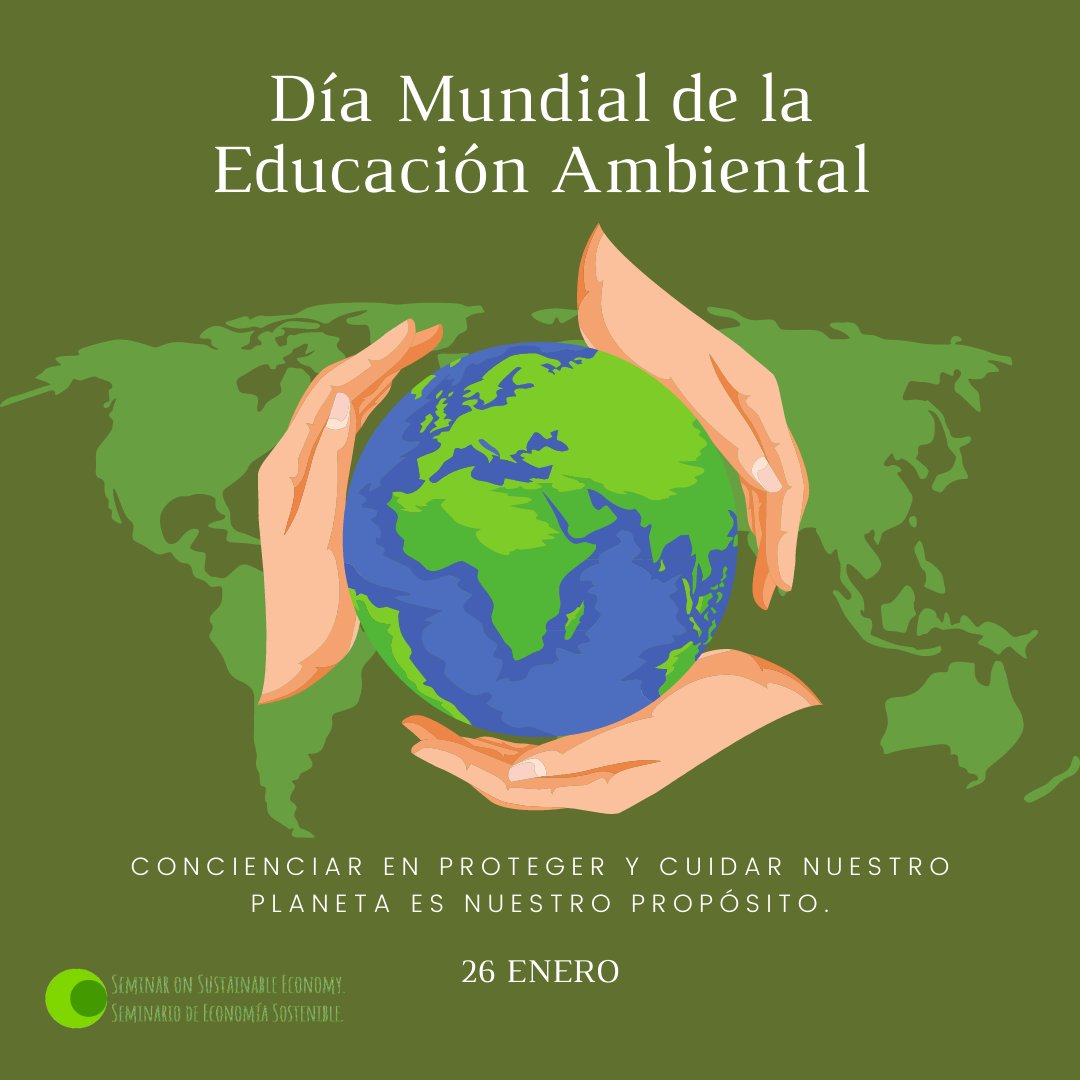 Hoy es un día especial para nuestro grupo de investigación, celebramos el Día Mundial de la Educación Ambiental.
Nuestro propósito es ayudar al planeta, concienciando a la sociedad de la necesidad de proteger y cuidar de él. #diamundialeducacionambiental  #planetfirst #ses