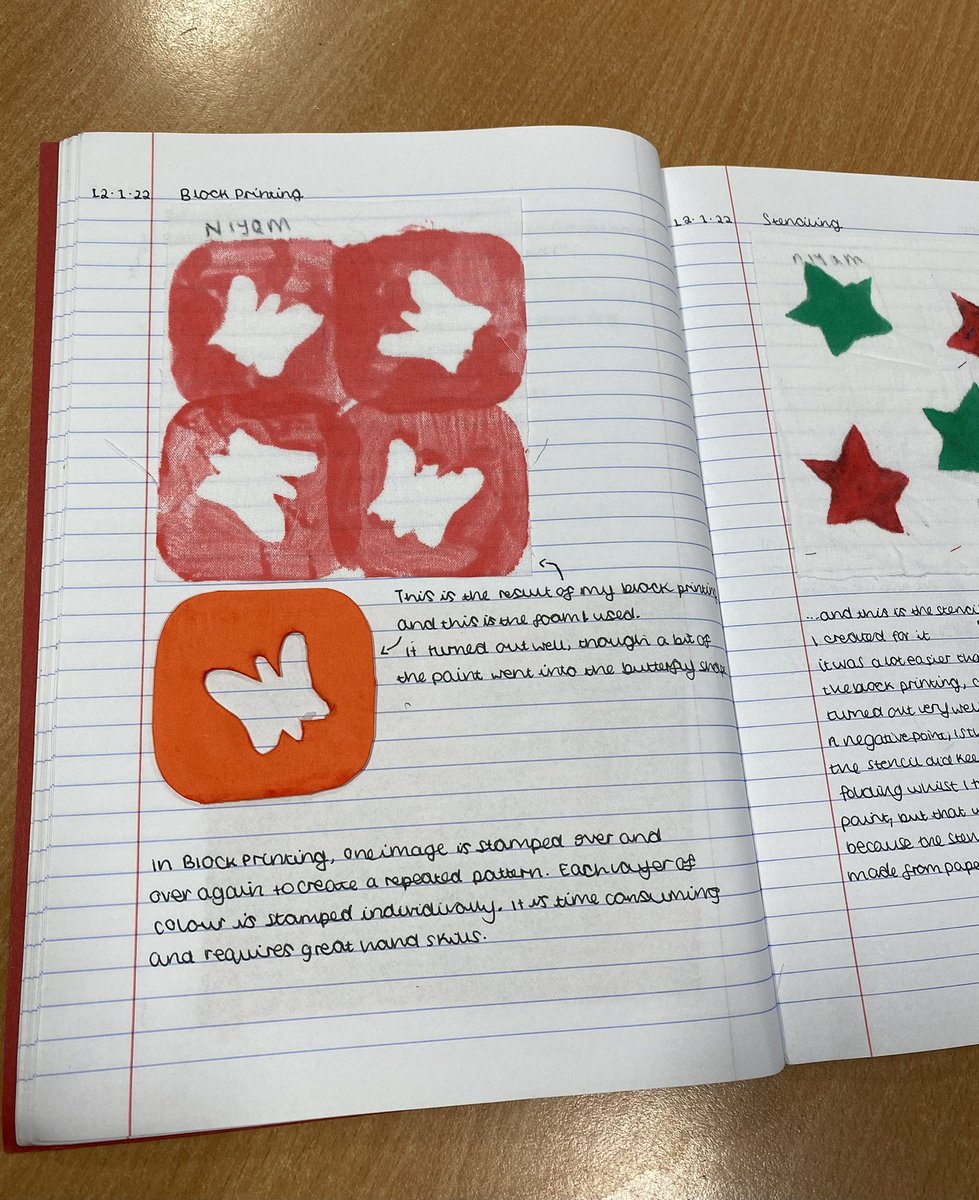 rusheymeaddnt's tweet photo. Year 8 textiles samples before they start their making. A well presented book is always a bonus. #rushey2workhard #textiles @RusheyMeadAcad https://t.co/fC9mDrzssn