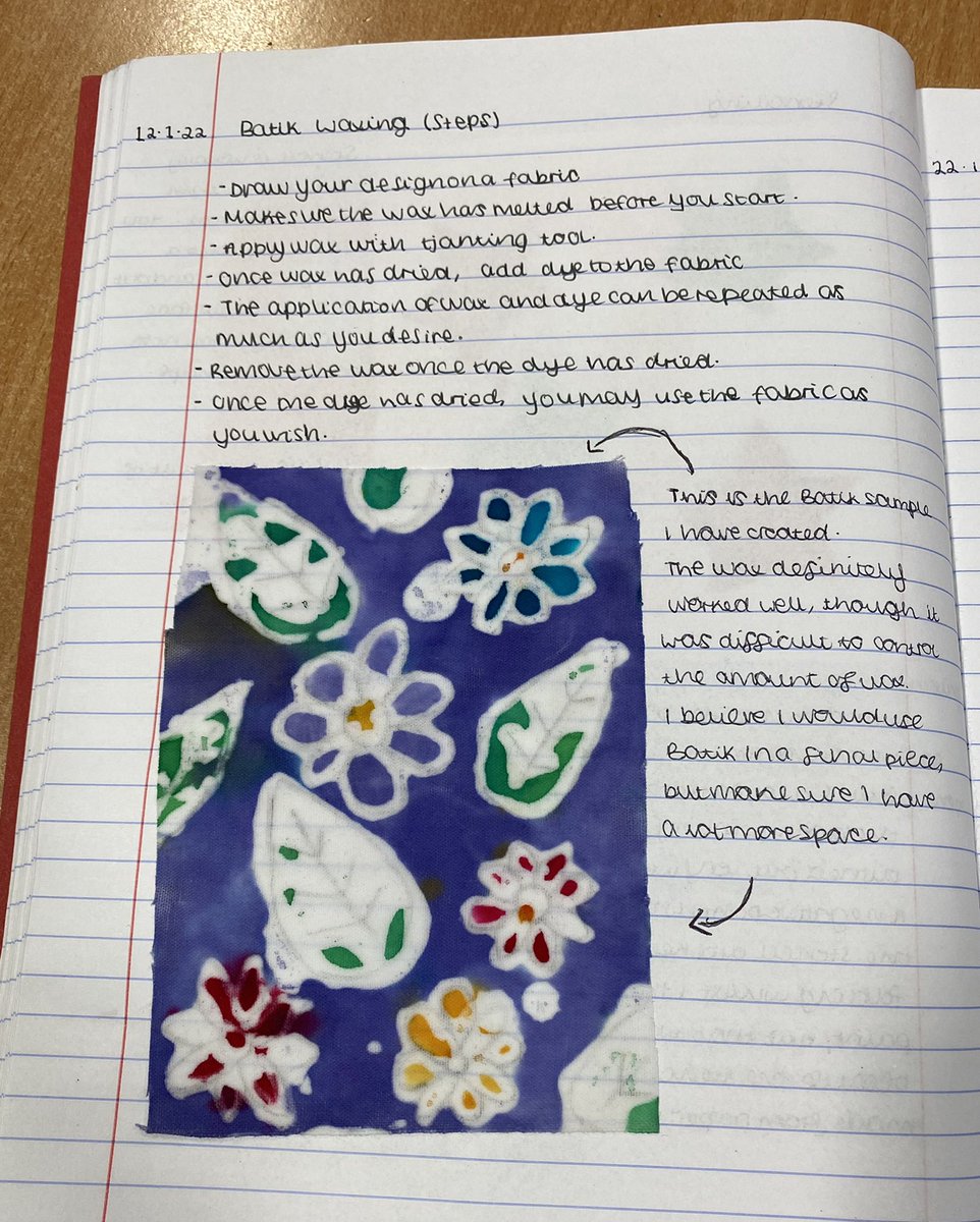 rusheymeaddnt's tweet photo. Year 8 textiles samples before they start their making. A well presented book is always a bonus. #rushey2workhard #textiles @RusheyMeadAcad https://t.co/fC9mDrzssn