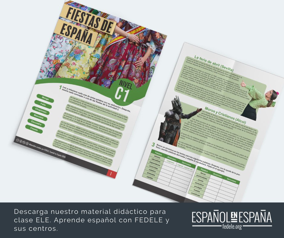 federacionele's tweet photo. Descarga nuestro material didáctico 📚 para clases ELE. Aprende español con FEDELE y sus escuelas. 
🔗➡️ https://t.co/1WyDJbPO3l https://t.co/Yj0wsDJTOO