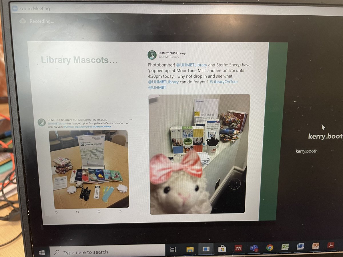 CILIPHLG's tweet photo. Next up we have Kerry Booth from @UHMBTLibrary #LibraryOnTour popping up in remote places to better support community staff. Engaging community staff to find out where best to place the pop up library. Twitter to raise awareness and more.  #HLGLearningEvent https://t.co/y8vNPy7GHi