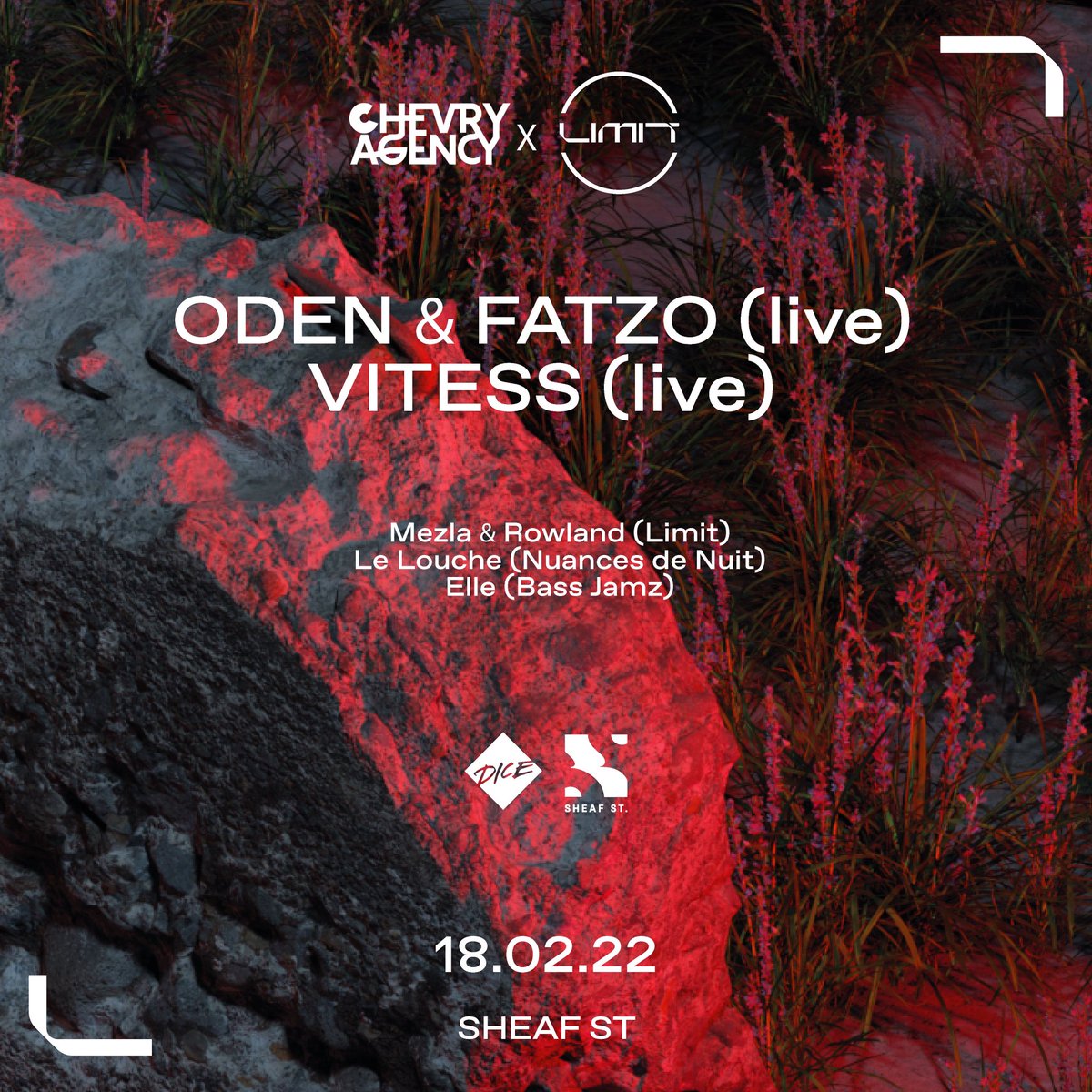 First event of 2022 season • we team up with Chevry Agency to bring <a href="/ODEN_and_FATZO/">Oden & Fatzo</a> to Leeds alongside Vitess (live) as we head back to <a href="/SheafStreet/">Sheaf St</a> 
Join the event: fb.me/e/1TLIabs4a