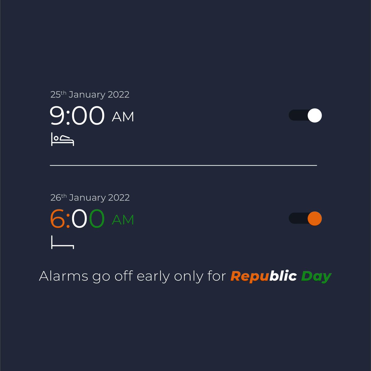 AprameyaRajput's tweet photo. Did you wake up earlier than usual today? If yes, then we both know why. #HappyRepublicDay! 

#RepublicDay2022 #RepublicDayIndia #73rdRepublicDay https://t.co/wD2EjPfAvA