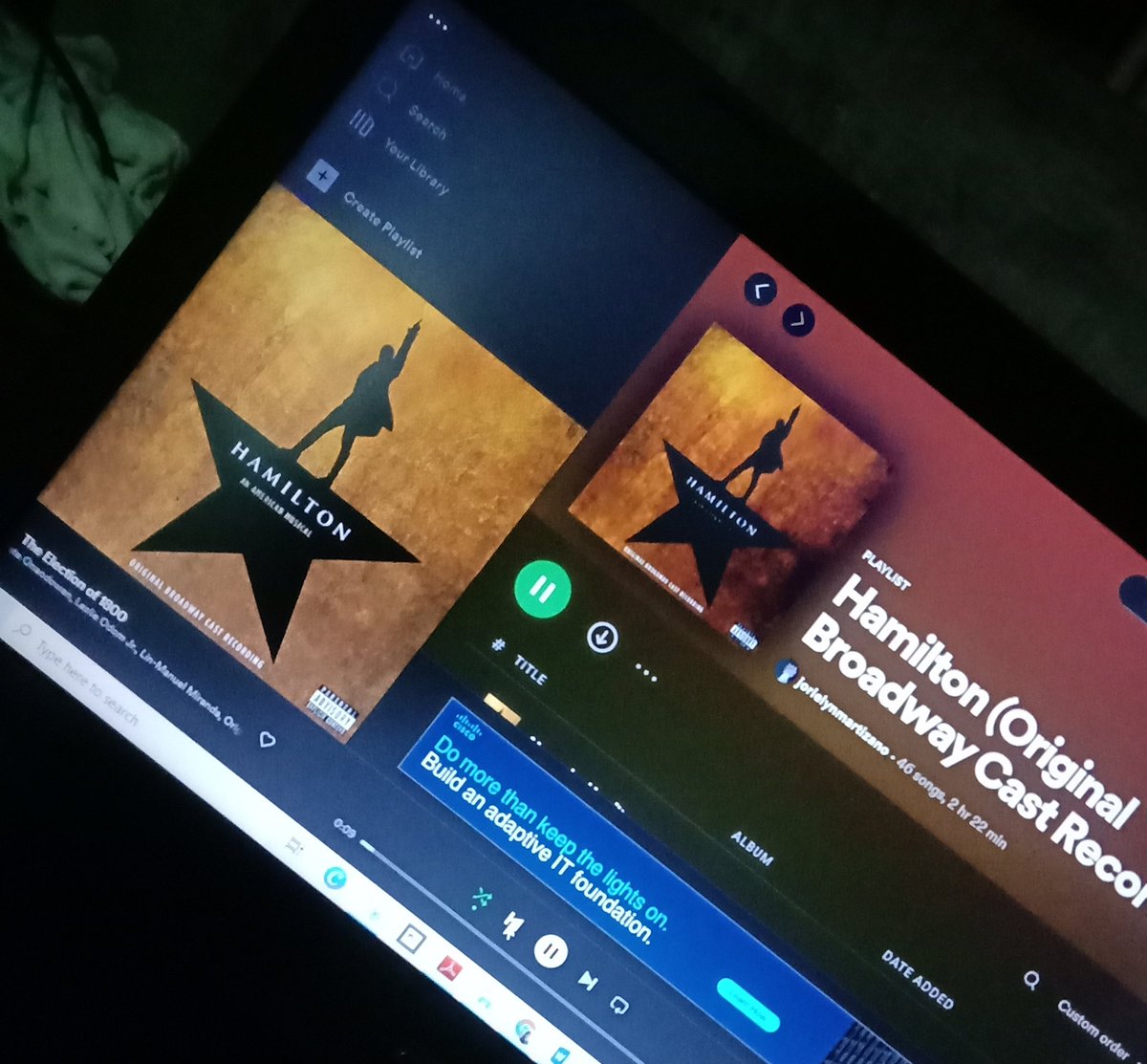 cecilyhooks's tweet photo. listening to hamilton rn bcs i don't have enuf data to stream yt. election of 1800 and the adams administration played consecutively on shuffle yl reading #LeniAngatSaLahat tweets. so relevant! dayum, i could make #Ham4Halalan references with the tweets im reading. https://t.co/LK0YczbsV3
