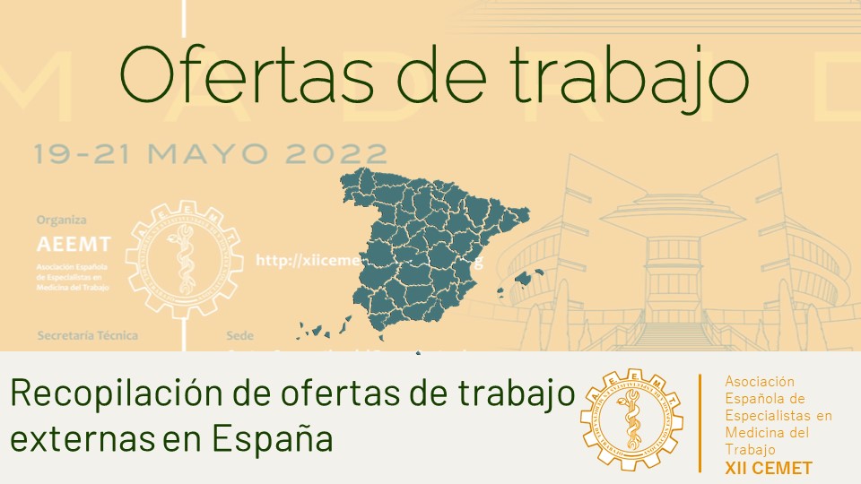 🎯 Ofertas de empleo para 👩‍⚕️Médicos del Trabajo.
📅 Actualizado a 26 de enero de 2022 🎁

<a href="/NavantiaOficial/">Navantia</a>  <a href="/StellantisES/">Stellantis España</a> <a href="/quironPREV/">Quirónprevención</a> <a href="/Deloitte_ES/">Deloitte España</a> <a href="/ASPYPrevencion/">ASPY Prevención</a> 

siguen buscando 

<a href="/VW_es/">Volkswagen España</a> <a href="/Serpresur_SA/">Serpresur SA</a> PREVENACTIVA <a href="/laboralgroup/">LaboralGroup_Oficial</a>

toda la información en: linkedin.com/feed/update/ur…