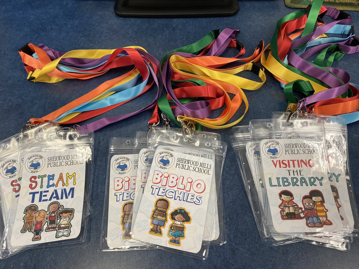 smpslibrary's tweet photo. Sharing some #SchoolLibraryJoy! I absolutely cannot wait to use these lanyards with our @sherwoodmillsps #library bibliotechies, STEAM team, and readers! #ONSchoolLibraries #onted #OLASC #tlchat #librarian #cricutprojects @ONLibraryAssoc @PDSB_Libraries @PeelEML https://t.co/ph7AFd89DR