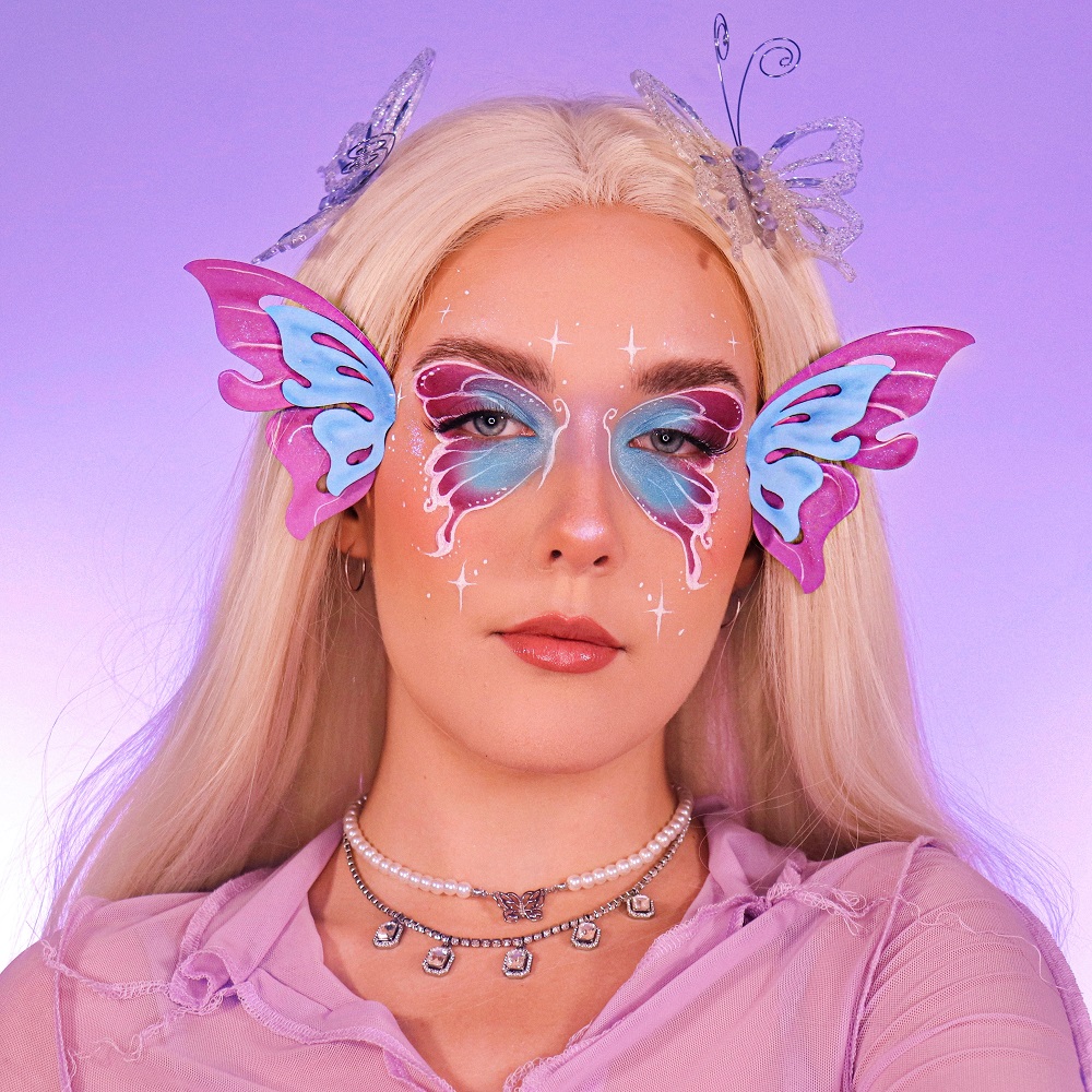 These glorious creations were crafted with @BarryMCosmetics palettes, with 20% of the proceeds donated to PTES. Always vegan and cruelty-free, and now with materials that are easier to recycle. 🐛 Beetle by @cakefacerj 🦋 butterfly by @trinsmakeup and 🐝 bee by @loreuben