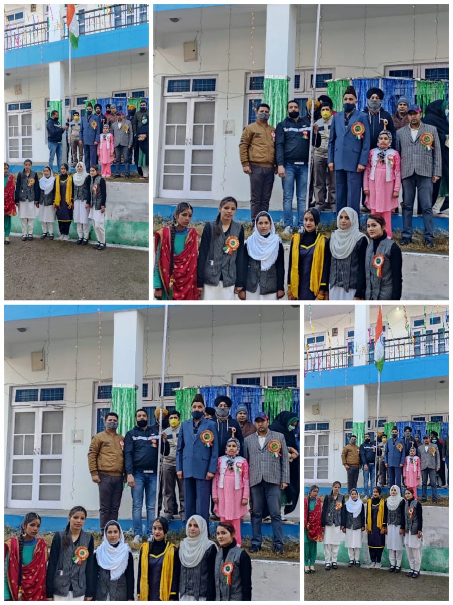 CEOPOONCH's tweet photo. Flag hoisting ceremony at CEO Office Poonch and ZEO office Poonch today on 26-01-2022. https://t.co/S7x0wmt2pe