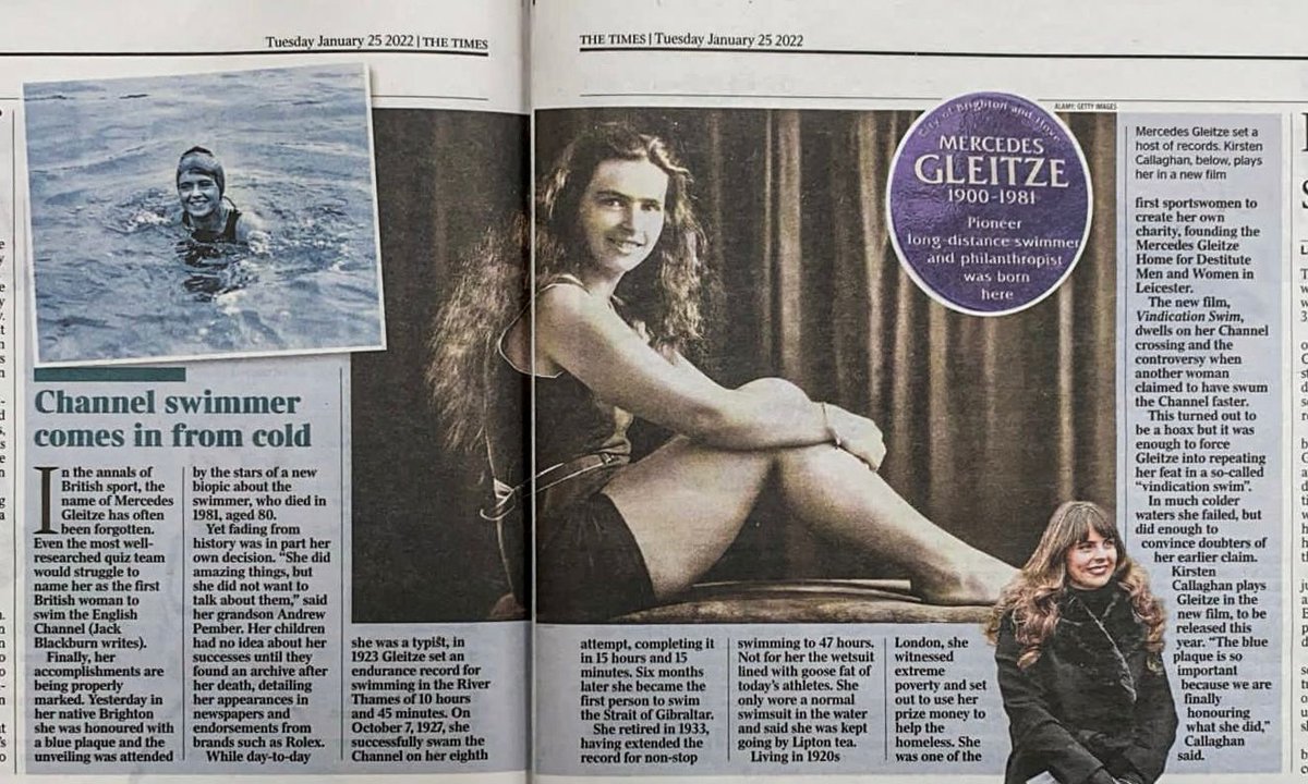 HOT OFF THE PRESS 🗞We are so grateful for the media support we have had the last few days for Mercedes Gleitze’s blue plaque unveiling.
Featured Articles: 
<a href="/thetimes/">The Times and The Sunday Times</a>
 <a href="/DailyMailUK/">Mail+</a>
 ITV News <a href="/itvmeridian/">ITV News Meridian</a>
 <a href="/brightonargus/">Brighton Argus</a> (front pg)
 
Thank you for following our journey!