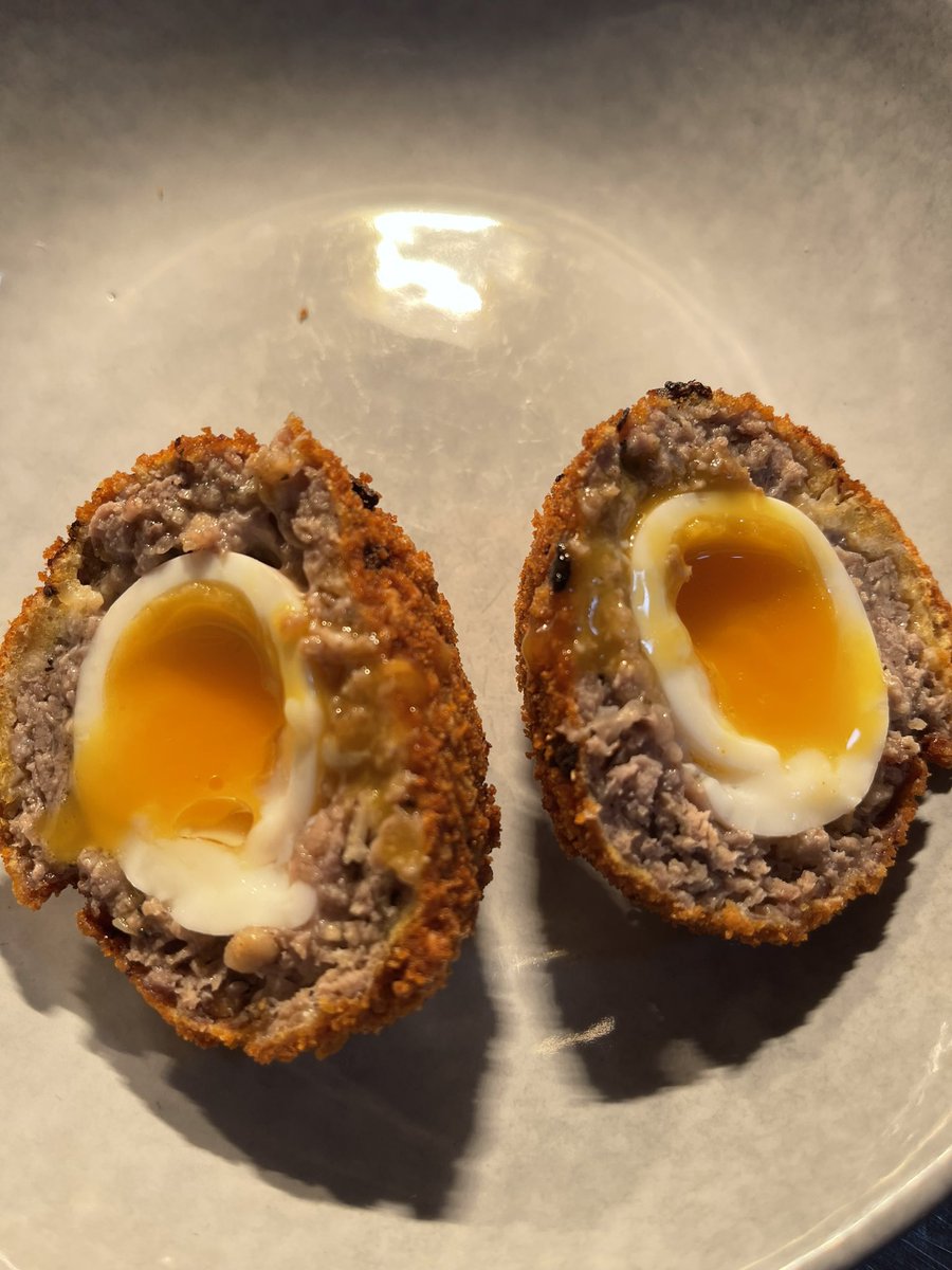 ChefConsultant's tweet photo. Testing Scotch egg for todays, piccalilli is getting ready too 🥚 

#houseoffeasts https://t.co/eodtrM2NuM