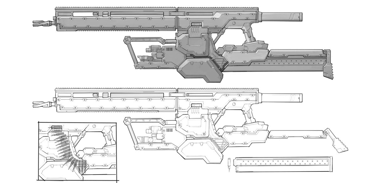 最近描いたフィクションな巨大ろぼ用の武器です。
よろしくおねがいします。 